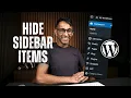 Hide Items from the WordPress Admin Sidebar