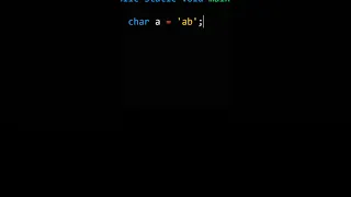 error unclosed character literal