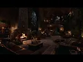 Relax Instantly - Rain and Thunderstorm in a Historic Castle Fireplace for Better Sleep