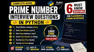6 Prime Number Interview Questions in Python Crack Coding Interviews Placements 2026