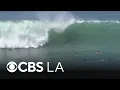 High surf creates dangerous conditions in Huntington Beach