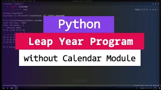 Python Example Program to Check for Leap Year Without using Calendar Module