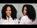 DIY FLIPOVER QUICKWEAVE TUTORIAL CURLY HAIR Routine blending minimal leave out EASY