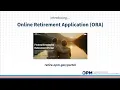 Online Retirement Application