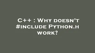 C Why doesn t Python h work