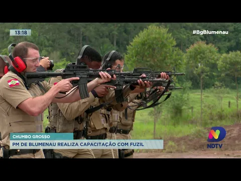 PM de Blumenau realiza capacitação com fuzil