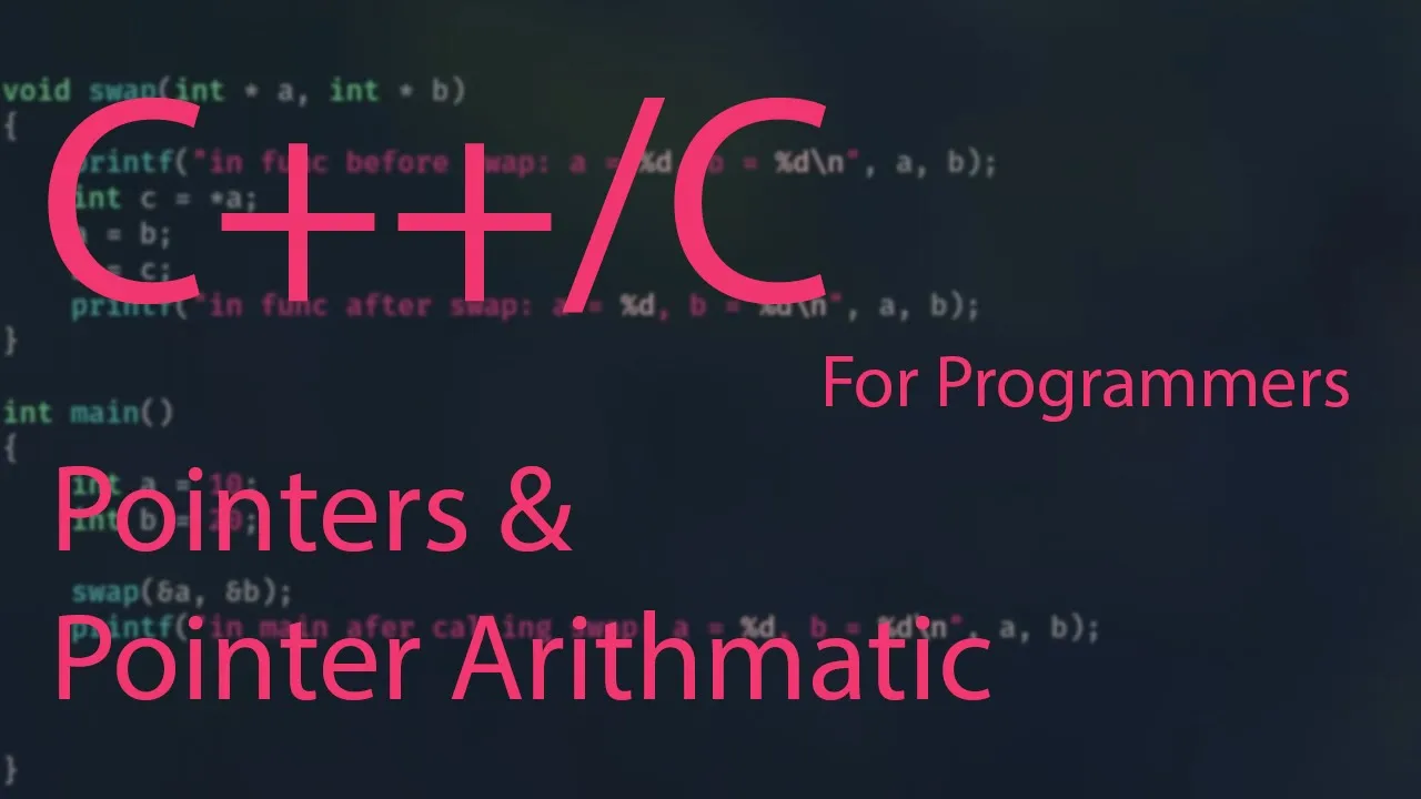 C++/C programming tutorial 7: Pointers, Pointer Arithmetic and Dynamic memory allocation