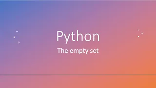 Python Declaring an empty set