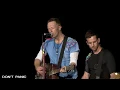 COLDPLAY - Don t Panic Acoustic Live 2017