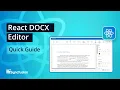 React DOCX Editor The Ultimate Feature Walkthrough