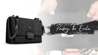 JORD Details Packing the Emilie Black Suberhide Purse