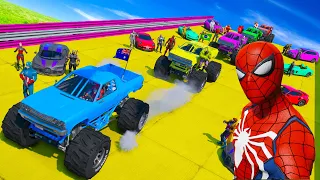 Desafio de monster truck e teste de habilidade - Superheroes challenge Hot Wheels SpiderMan GTA