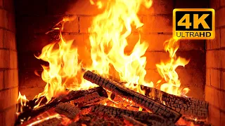 Fireplace 4K UHD Fireplace With Crackling Fire Sounds Fireplace Ambience 
