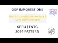 OOP Unit 1 Important Questions Introduction to Java Core OOP Concepts SPPU ENTC 2024 Pattern