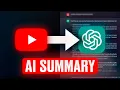How to get an AI summary of a YouTube Free Tool