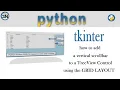 Python TKinter - How to add a Vertical Scrollbar to Treeview Control using Grid Layout Manager