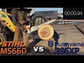 Stihl Ms660 vs Husqvarna 395xp Cutting Competition