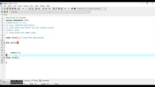 c functions void function function without return value