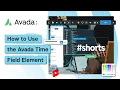 How to Use the Avada Time Field Element