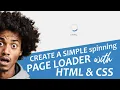 Create a simple page loader with HTML CSS