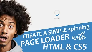 Create a simple page loader with HTML CSS
