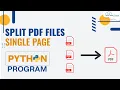 How to Split a PDF File into Single Files using Python - Complete Tutorial Python Project