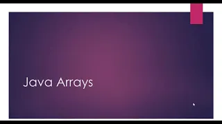 Java Arrays Part 1-6