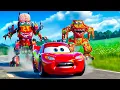 Download Lagu Big \u0026 Small vs Epic Escape McQueen VS ZOMBIE MACK TRUCK with LOGS and Train Eater CarsBeamNGDrive#21