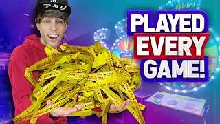 Playing EVERY Game At Dave Buster s Arcade