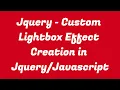 JQUERY CUSTOM LIGHTBOX