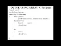 Queue using Array C Program