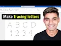 How to Make Tracing Letters for Kindergarten in Word Easy Way