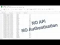 Log data to Google Sheets No API or authentication