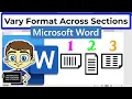 How to Vary Formatting Across Sections in Microsoft Word