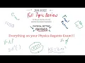 Ultimate Regents Physics Review | EVERYTHING YOU NEED TO KNOW (whole course review)