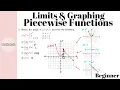 Calculus - HOW TO Limits Graphing Piecewise Functions Beginner Level