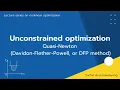 Unconstrained optimization Quasi-Newton Davidon-Flether-Powell or DFP method