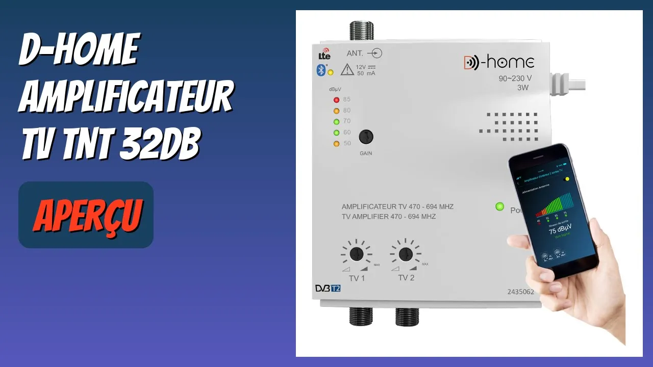 AVIS (2026): D-Home Amplificateur TV TNT 32dB. DÉTAILS