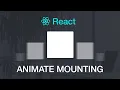How to animate mount and unmount of a react component react-spring