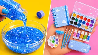 OS MEUS MATERIAIS ESCOLARES COMO OBRAS DE ARTE! 😱 🎒 Desafio De Artesanato! || 123 GO! GOLD