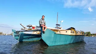 Preparing to Motor My $2000 Catamaran To Amsterdam | Wildling Sailing