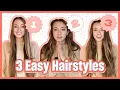 3 Soft and Easy Hairstyles Using A Flat Iron Hair Tutorial