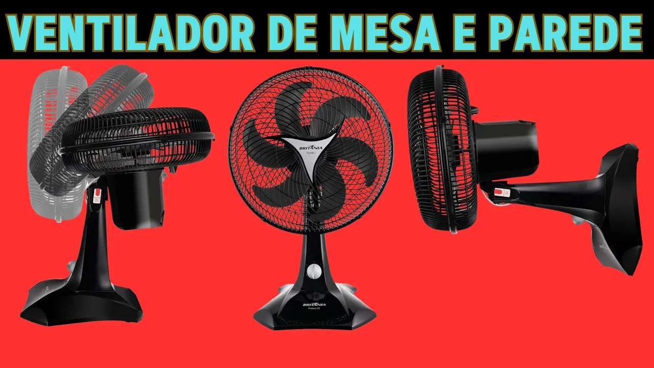 VENTILADOR DE MESA E PAREDE BRITÂNIA