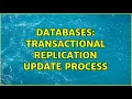 Databases Transactional Replication Update process 2 Solutions