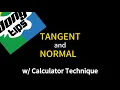 Tangent and Normal Line in Differential Calculus with Calculator Technique