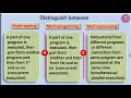 S 11 DISTINCTION AMONG MULTI-TASKING MULTI-PROGRAMMING AND MULTI-PROCESSING