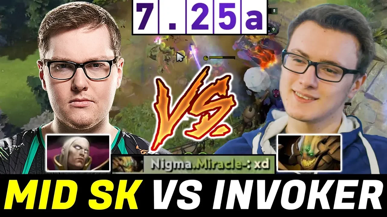 MIRACLE Unexpected MID Sand King vs Liquid.Qojqva Invoker 7.25 Dota 2