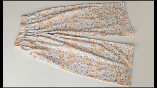 Kids Palazzo Pant Cutting and stitching  Full Tutorial | Baby Palazzo Pant
