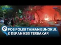 Download Lagu Demo di Surabaya Berlanjut Sampai Malam, Pos Polisi di Taman Bungkul dan Depan KBS Terbakar