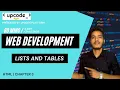 HTML Tutorial Lists And Tables Web Developement tutorial Chapter 3
